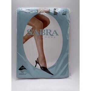 Sabra Sheer Pantyhose Size B Reinforced Panty and Toe Nylon Stockings